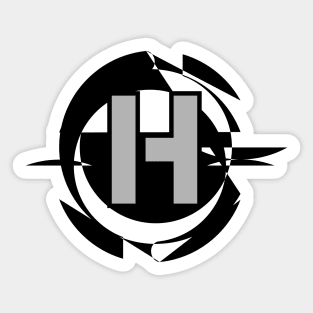 Futuristic Modern Letter H Sticker